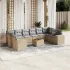 Set canapele de grădină cu perne, 11 piese, negru, poliratan GartenMobel Dekor