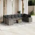 Set canapele de grădină cu perne, 11 piese, negru, poliratan GartenMobel Dekor