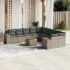 Set canapele de grădină cu perne, 11 piese, gri, poliratan GartenMobel Dekor