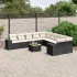 Set canapele de grădină cu perne, 11 piese, gri, poliratan GartenMobel Dekor