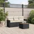 Set canapea de grădină cu perne, 4 piese, gri, poliratan GartenMobel Dekor
