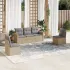 Set canapea de grădină cu perne, 5 piese, gri, poliratan GartenMobel Dekor