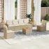 Set canapele de grădină, 7 piese, cu perne, gri, poliratan GartenMobel Dekor