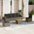 Set canapele de grădină, 7 piese, cu perne, gri, poliratan GartenMobel Dekor