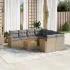 Set canapele de grădină, 9 piese, cu perne, gri, poliratan GartenMobel Dekor