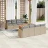 Set canapele de grădină, 9 piese, cu perne, gri, poliratan GartenMobel Dekor