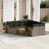 Set canapele de grădină, 9 piese, cu perne, gri, poliratan GartenMobel Dekor