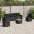 Set canapele de grădină, 7 piese, cu perne, gri, poliratan GartenMobel Dekor
