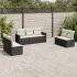 Set canapele de grădină, 7 piese, cu perne, bej, poliratan GartenMobel Dekor