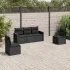 Set canapea de grădină cu perne, 5 piese, gri, poliratan GartenMobel Dekor