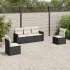 Set canapea de grădină cu perne, 5 piese, gri, poliratan GartenMobel Dekor