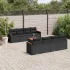 Set canapele de grădină, 9 piese, cu perne, gri, poliratan GartenMobel Dekor