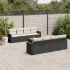 Set canapele de grădină, 9 piese, cu perne, gri, poliratan GartenMobel Dekor