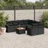 Set canapele de grădină, 9 piese, cu perne, gri, poliratan GartenMobel Dekor