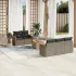 Set mobilier de grădină cu perne, 6 piese, negru, poliratan GartenMobel Dekor