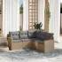 Set canapea de grădină cu perne, 5 piese, gri, poliratan GartenMobel Dekor