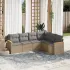 Set mobilier grădină cu perne, 6 piese, gri, poliratan GartenMobel Dekor