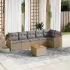 Set canapele de grădină, 7 piese, cu perne, bej, poliratan GartenMobel Dekor