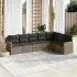 Set canapele de grădină, 7 piese, cu perne, gri, poliratan GartenMobel Dekor