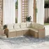 Set mobilier grădină cu perne, 6 piese, gri, poliratan GartenMobel Dekor