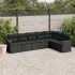 Set canapele de grădină, 7 piese, cu perne, gri, poliratan GartenMobel Dekor