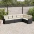 Set canapele de grădină, 7 piese, cu perne, gri, poliratan GartenMobel Dekor