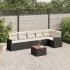Set canapele de grădină, 7 piese, cu perne, bej, poliratan GartenMobel Dekor