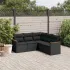 Set canapea de grădină cu perne, 5 piese, gri, poliratan GartenMobel Dekor