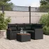Set mobilier de grădină cu perne, 5 piese, negru, poliratan GartenMobel Dekor
