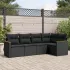 Set mobilier de grădină cu perne, 5 piese, negru, poliratan GartenMobel Dekor