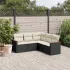 Set canapea de grădină cu perne, 5 piese, gri, poliratan GartenMobel Dekor