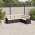 Set mobilier grădină cu perne, 6 piese, gri, poliratan GartenMobel Dekor