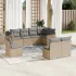 Set canapele de grădină, 8 piese, cu perne, bej, poliratan GartenMobel Dekor