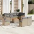 Set canapele de grădină, 9 piese, cu perne, gri, poliratan GartenMobel Dekor