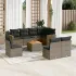 Set canapele de grădină, 9 piese, cu perne, gri, poliratan GartenMobel Dekor
