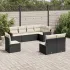 Set canapele de grădină, 8 piese, cu perne, bej, poliratan GartenMobel Dekor