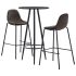Set mobilier de bar, 3 piese, gri închis, material textil GartenMobel Dekor
