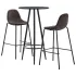Set mobilier de bar, 5 piese, gri închis, material textil GartenMobel Dekor