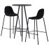 Set mobilier de bar, 3 piese, gri închis, material textil GartenMobel Dekor