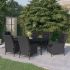 Set mobilier pentru grădină, 5 piese, gri închis GartenMobel Dekor