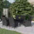 Set mobilier pentru grădină, 7 piese, gri închis GartenMobel Dekor