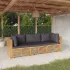 Set mobilier grădină cu perne, 3 piese, lemn masiv de tec GartenMobel Dekor