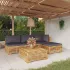 Set mobilier grădină cu perne, 5 piese, lemn masiv de tec GartenMobel Dekor