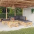 Set mobilier grădină cu perne, 6 piese, lemn masiv de tec GartenMobel Dekor