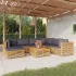 Set mobilier grădină cu perne, 8 piese, lemn masiv de tec GartenMobel Dekor