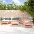 Set mobilier de grădină cu perne, 7 piese, alb, lemn masiv GartenMobel Dekor