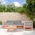 Set mobilier relaxare grădină&perne 6 piese alb lemn masiv pin GartenMobel Dekor