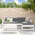 Set mobilier relaxare de grădină 5 piese alb lemn masiv de pin GartenMobel Dekor