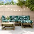 Set de lounge pentru grădină 5 pcs Maro Ceară Lemn masiv de pin GartenMobel Dekor