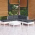 Set mobilier grădină cu perne gri, 6 piese, lemn de pin GartenMobel Dekor